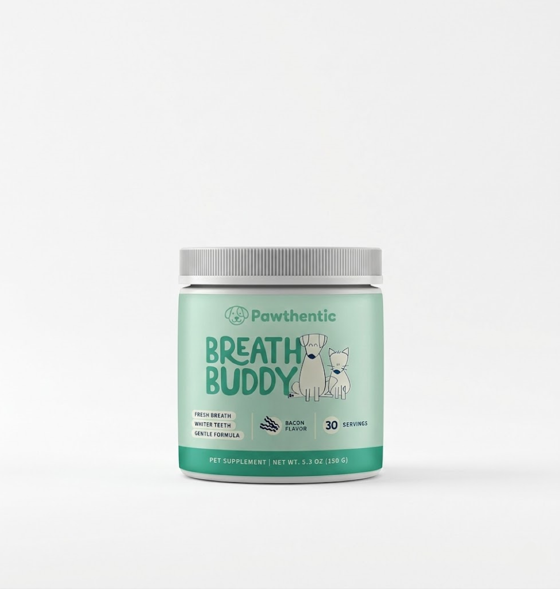 Pawthentic's Breath Buddy Dog Dental Powder