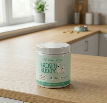 Pawthentic's Breath Buddy Dog Dental Powder